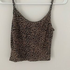 Leopard print tank top size small